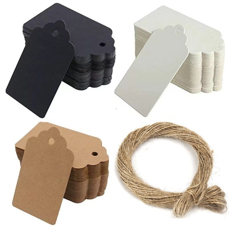 Kraft Hang Tag - 100PCS Kraft Paper Tag with String