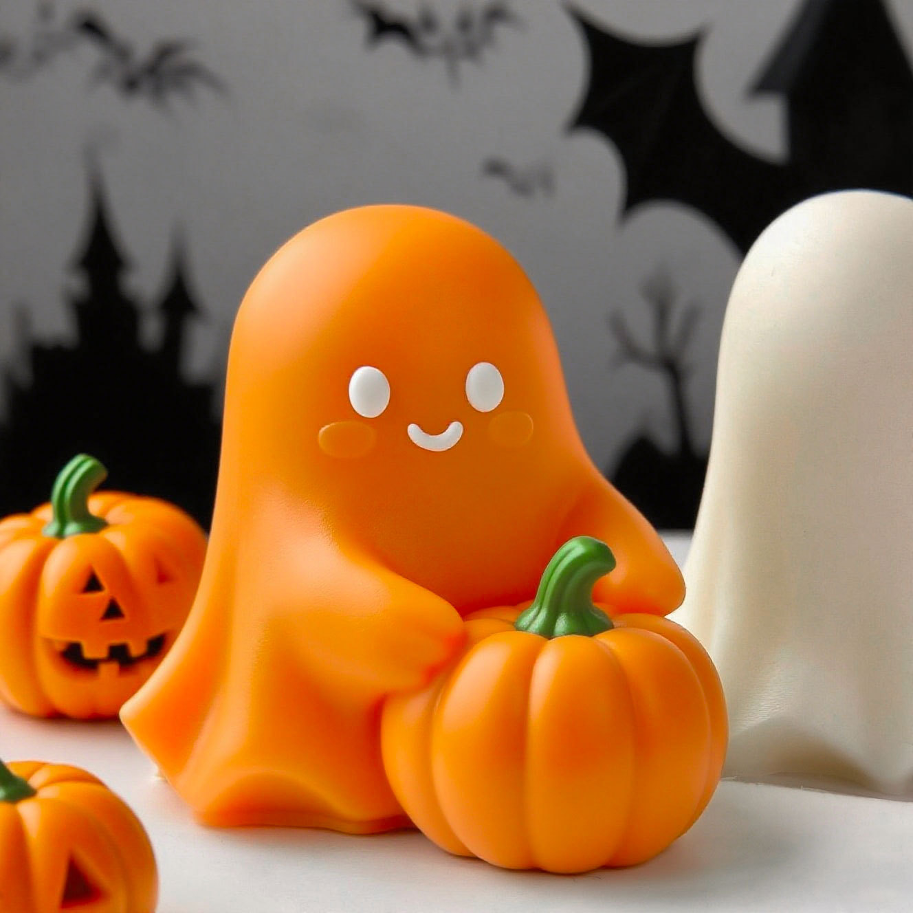 Candle Supplies Shop - Halloween Ghost Pumpkin Silicone Mold DIY