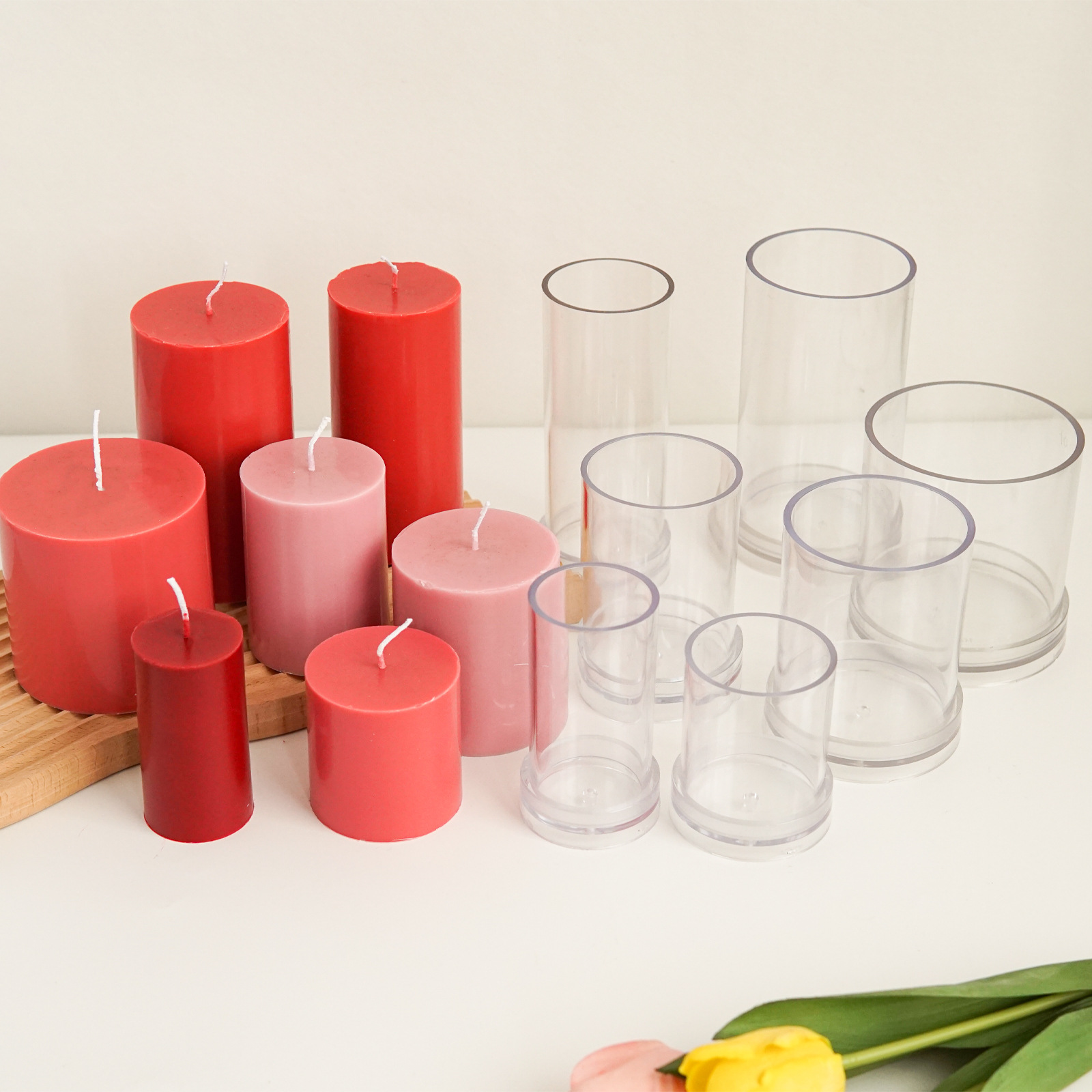 Candle Supplies Shop - Various 3D Cylindrical Candle Mould Plastics