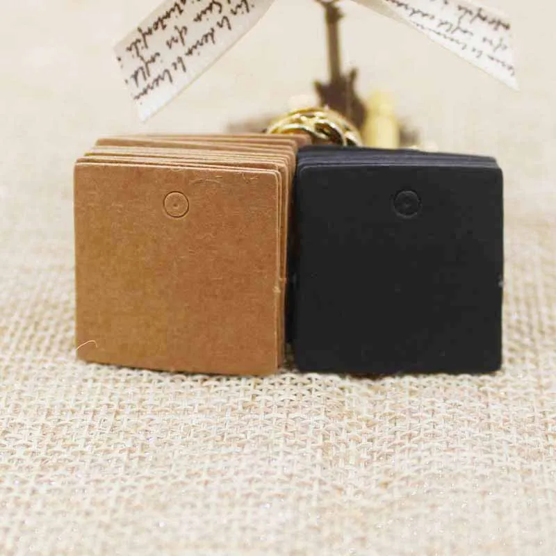 100pcs 2.5*2.5cm Small Size sq - Kraft Hang Tag 评论和价格