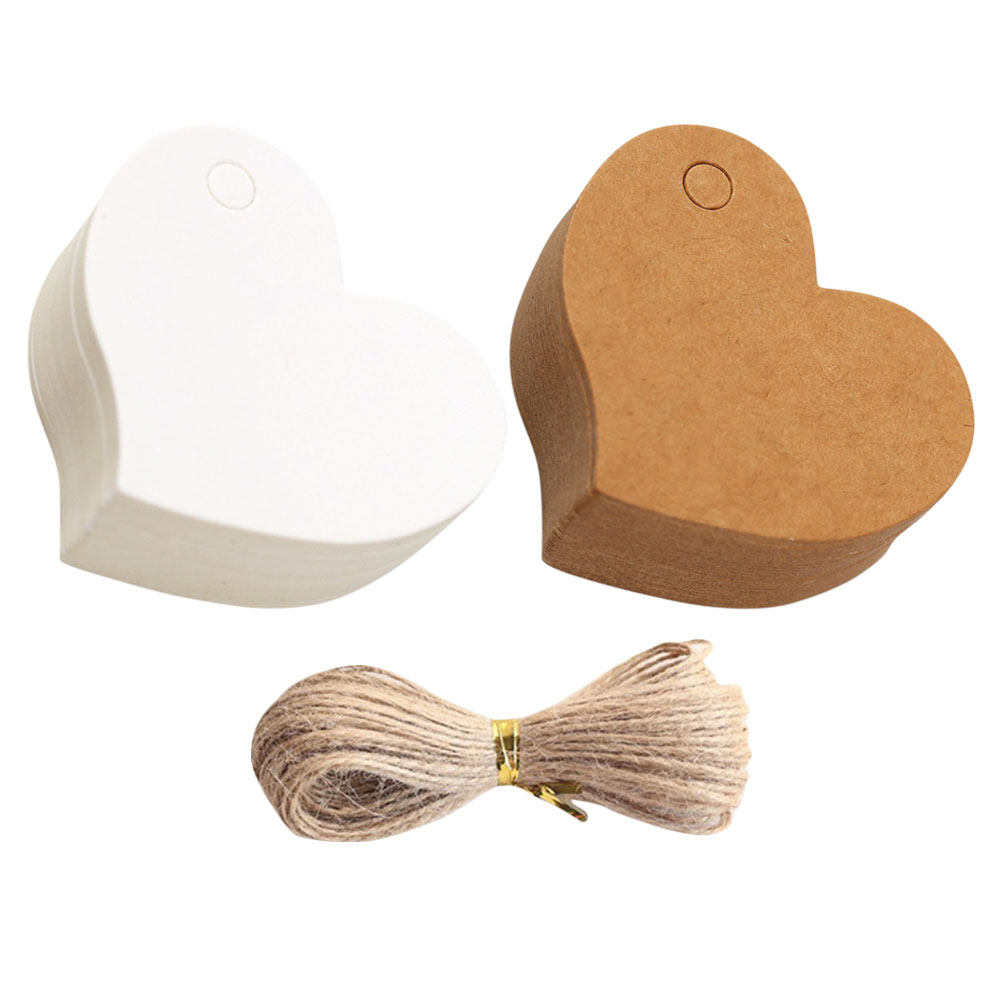 200Pcs Vintage Heart Paper Tag - Kraft Hang Tag 评论和价格