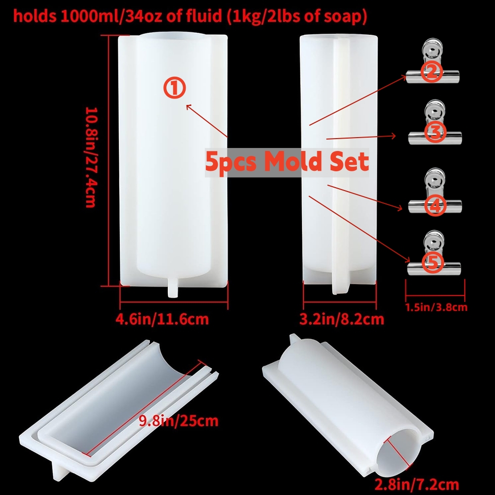 Big Cylinder Tube Soap Mold wi - Candle Supplies Shop 评论和价格