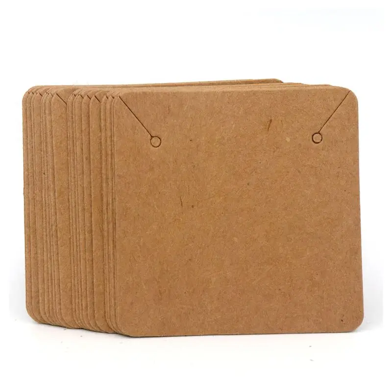 50PCS 5x5cm Blank Kraft Paper  - Kraft Hang Tag 评论和价格