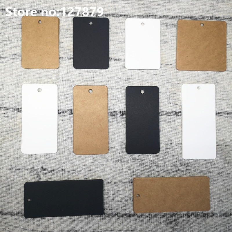 100PCS Multi Sizes Kraft Paper - Kraft Hang Tag 评论和价格