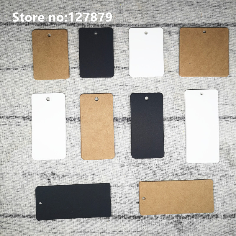 100PCS Multi Sizes Kraft Paper - Kraft Hang Tag 评论和价格