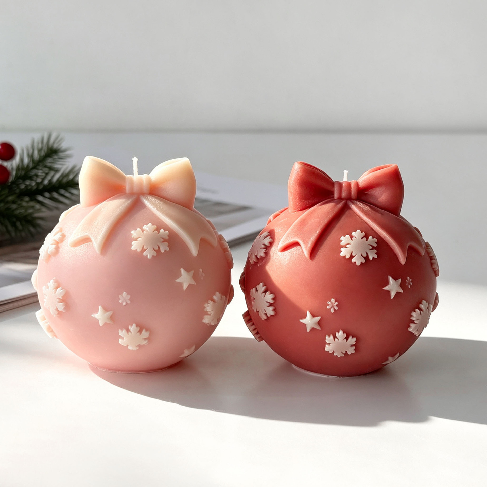 DIY Bow Tie Christmas Ball Sil - Candle Supplies Shop 评论和价格