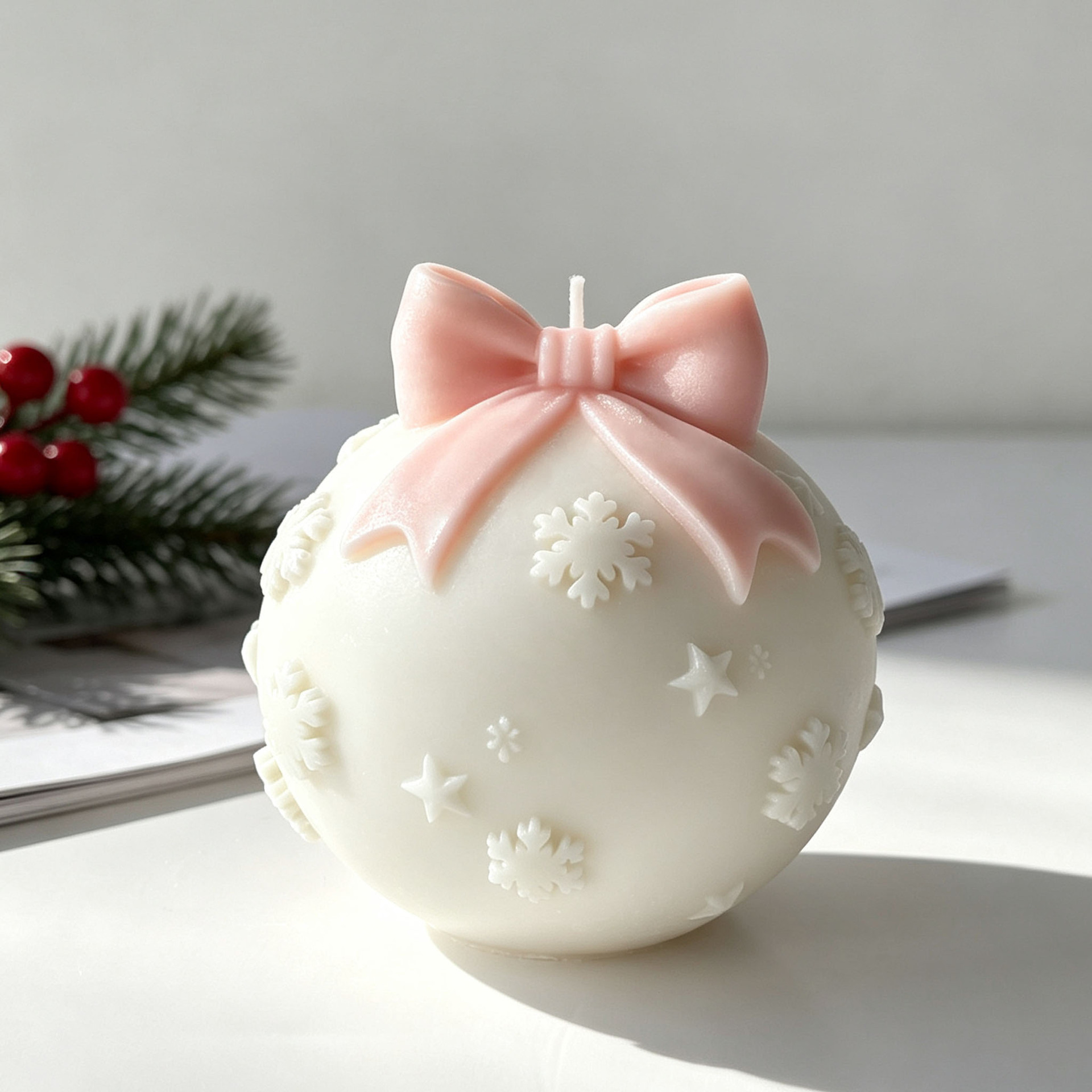 DIY Bow Tie Christmas Ball Sil - Candle Supplies Shop 评论和价格
