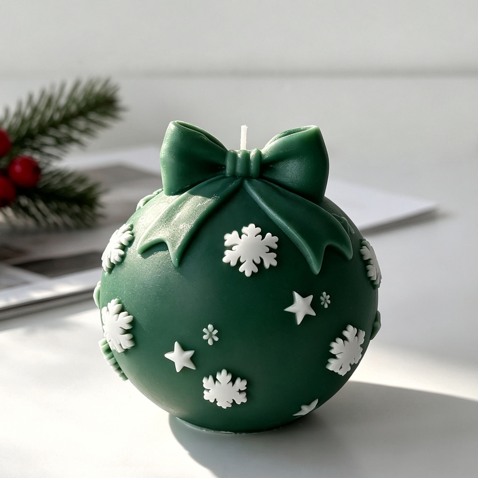 DIY Bow Tie Christmas Ball Sil - Candle Supplies Shop 评论和价格