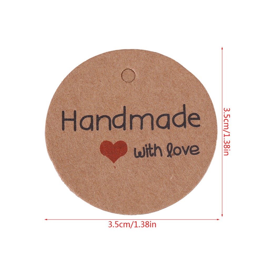 100pcs Price Tag Brown Handmad - Kraft Hang Tag 评论和价格