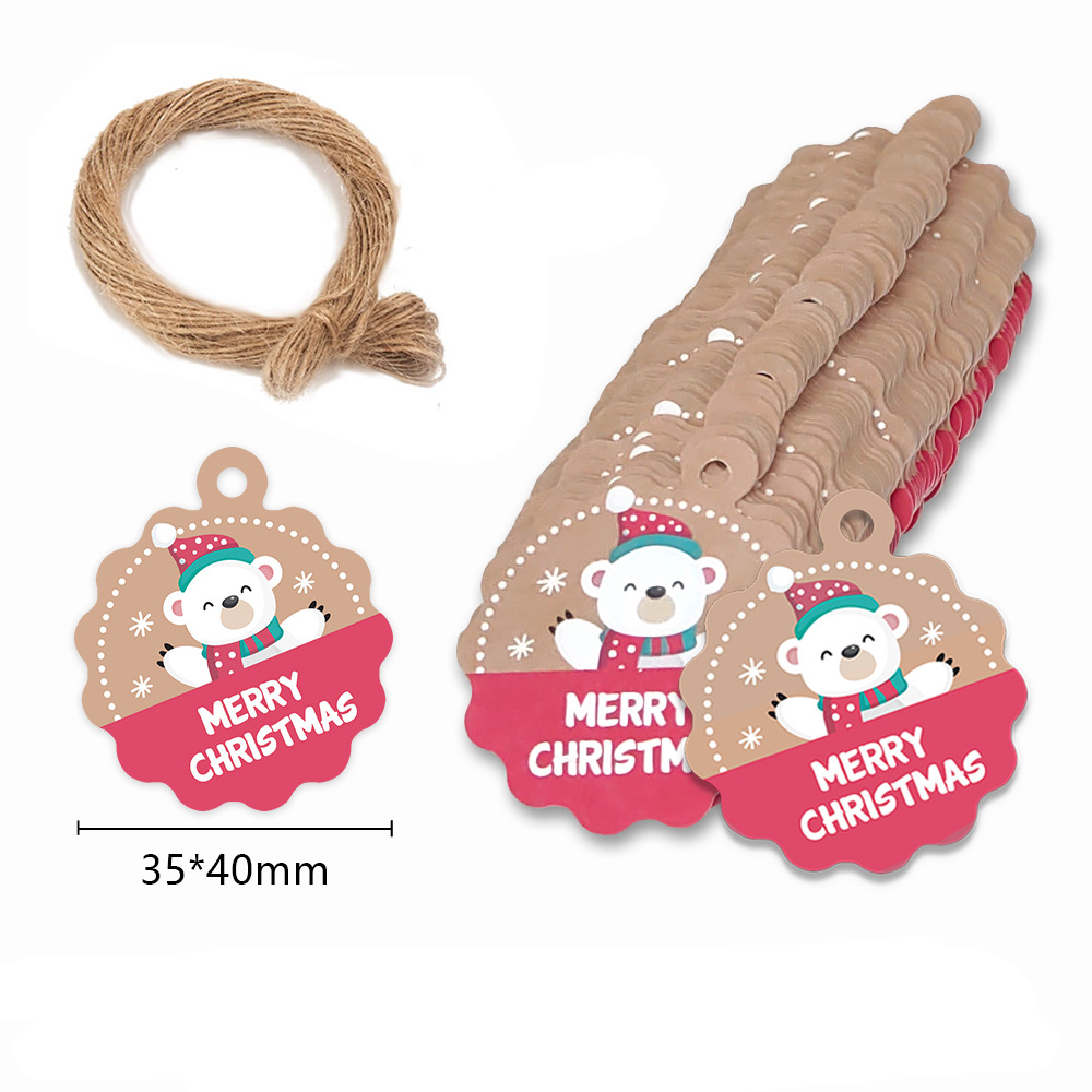 100pcs Merry Christmas Tags Kr - Kraft Hang Tag 评论和价格