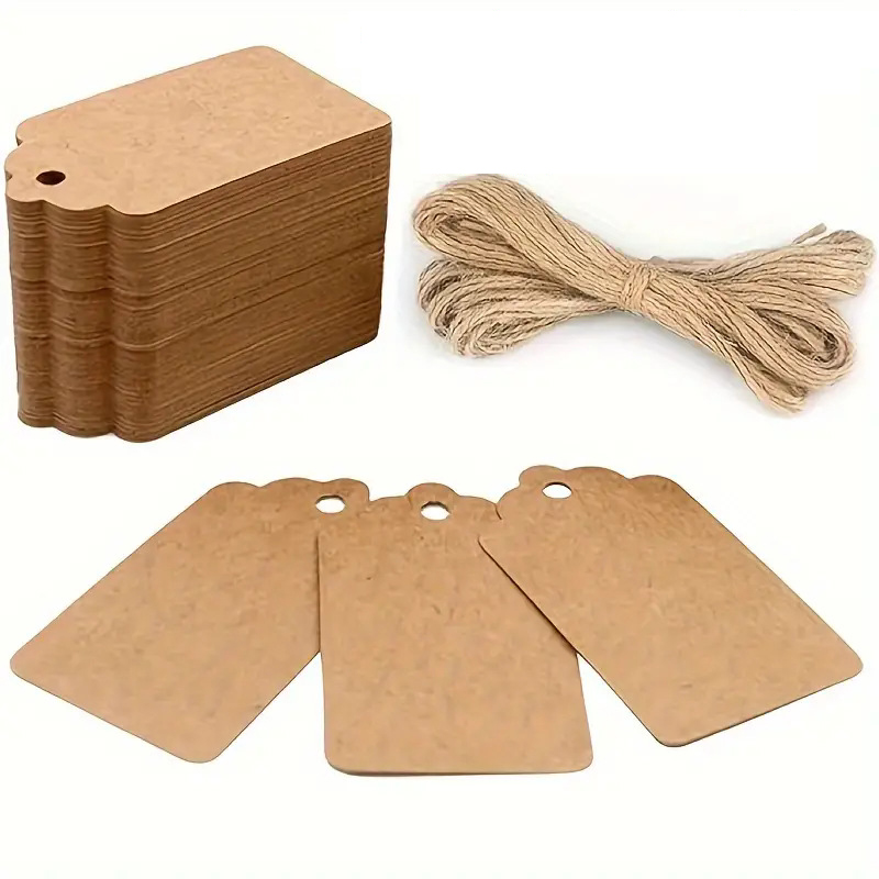 100PCS Kraft Paper Tag with St - Kraft Hang Tag 评论和价格