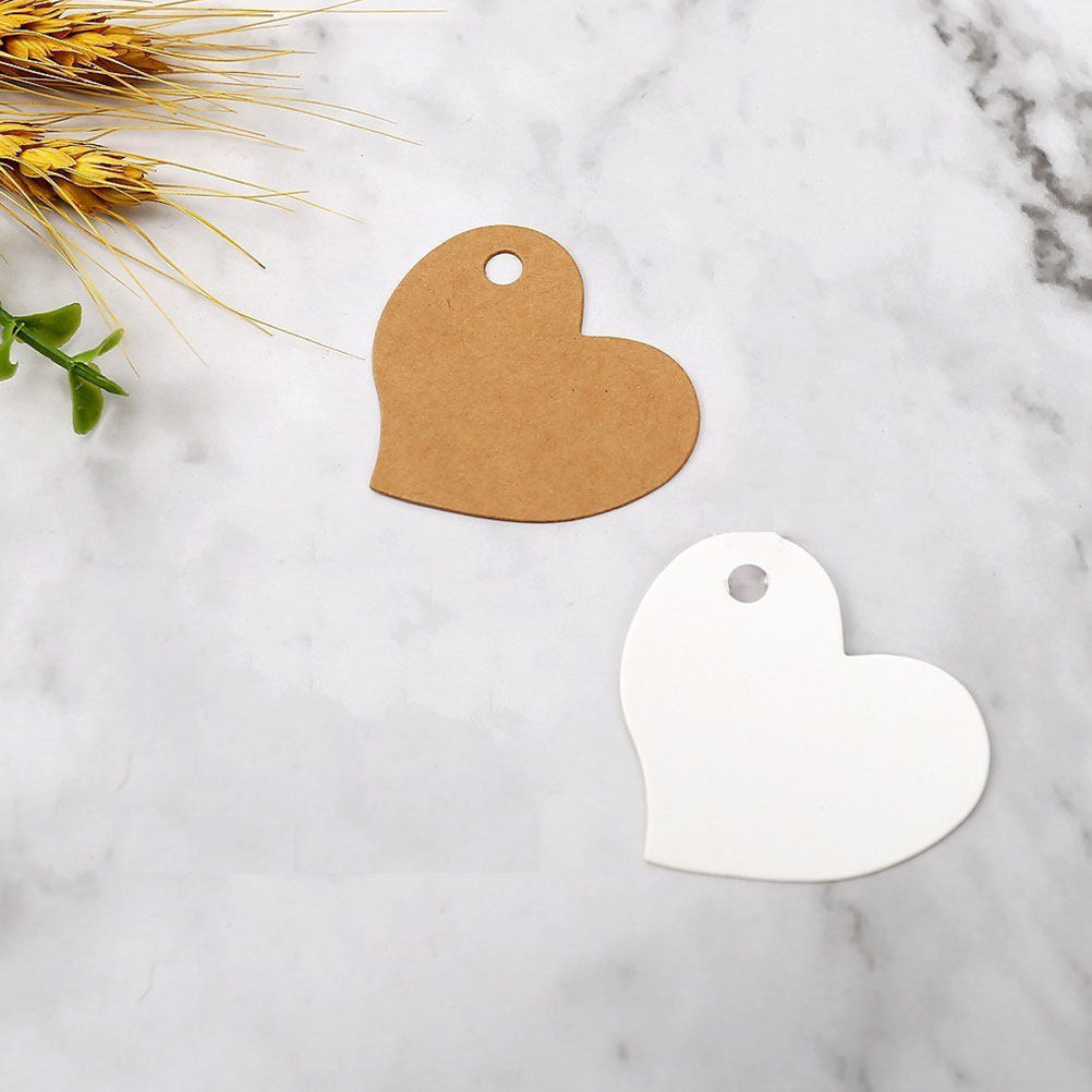 200Pcs Vintage Heart Paper Tag - Kraft Hang Tag 评论和价格