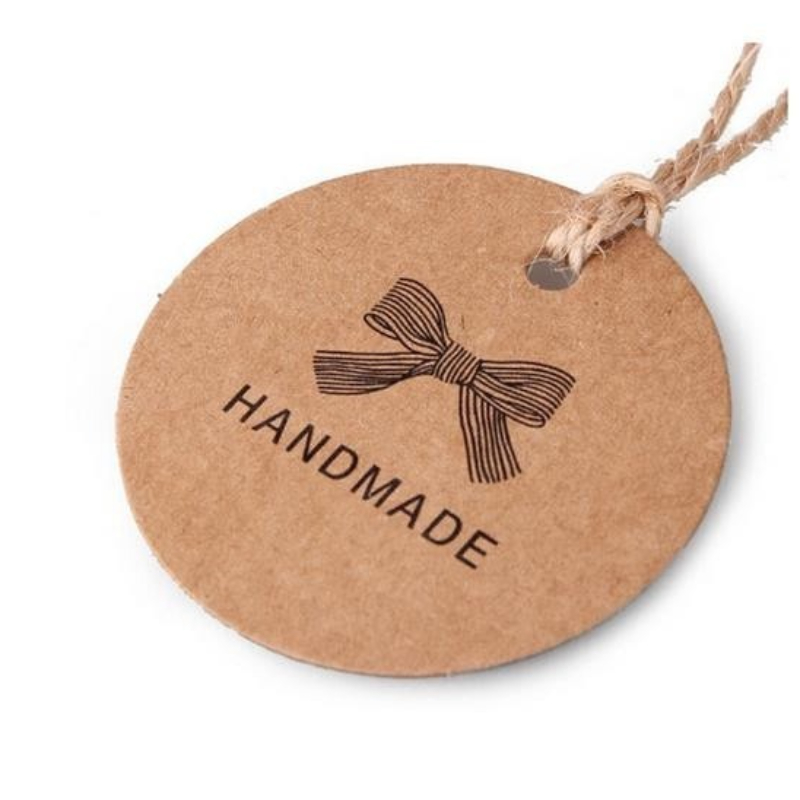 100pcs Handmade Kraft Paper Gi - Kraft Hang Tag 评论和价格