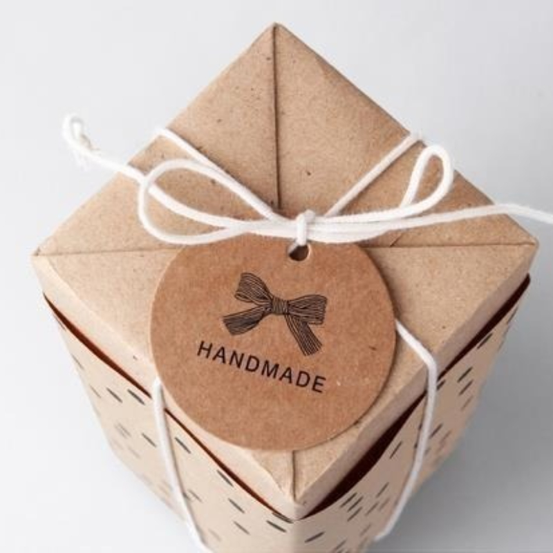 100pcs Handmade Kraft Paper Gi - Kraft Hang Tag 评论和价格