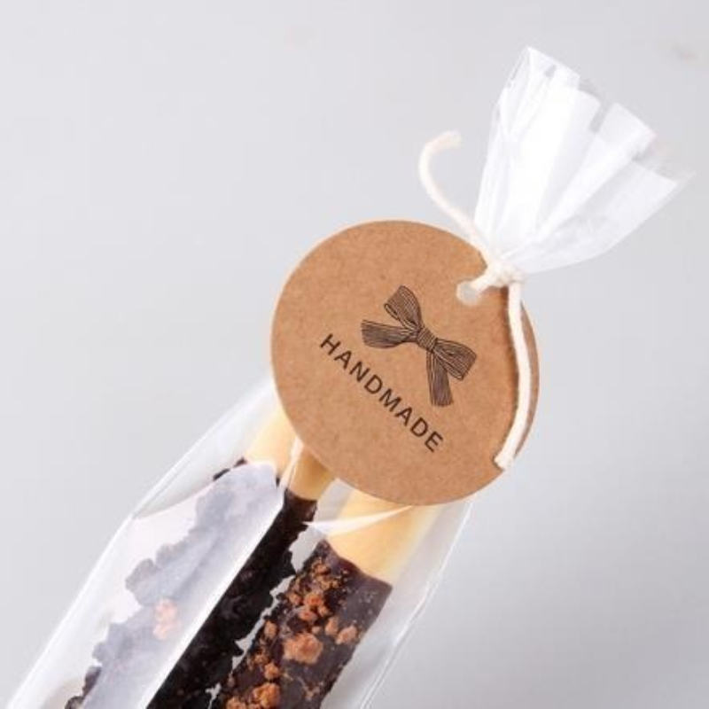 100pcs Handmade Kraft Paper Gi - Kraft Hang Tag 评论和价格