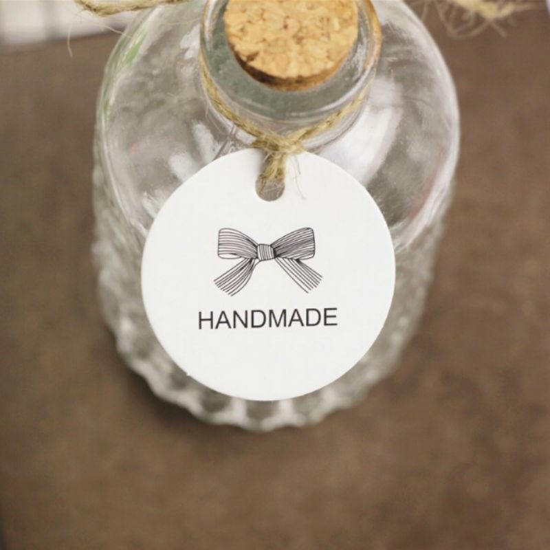 100pcs Handmade Kraft Paper Gi - Kraft Hang Tag 评论和价格