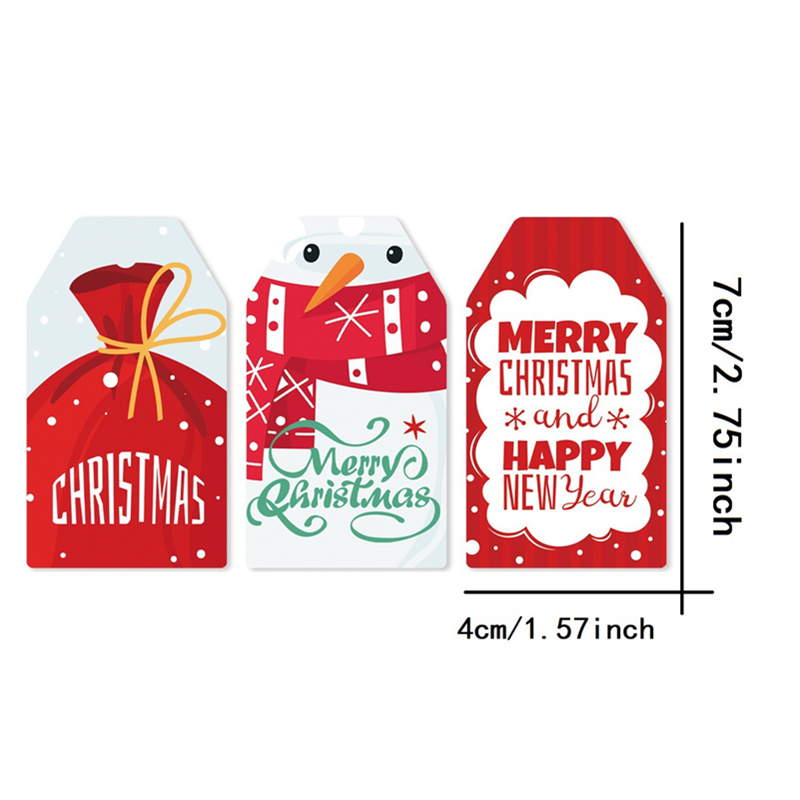 50pcs Christmas Paper Gift Tag - Kraft Hang Tag 评论和价格
