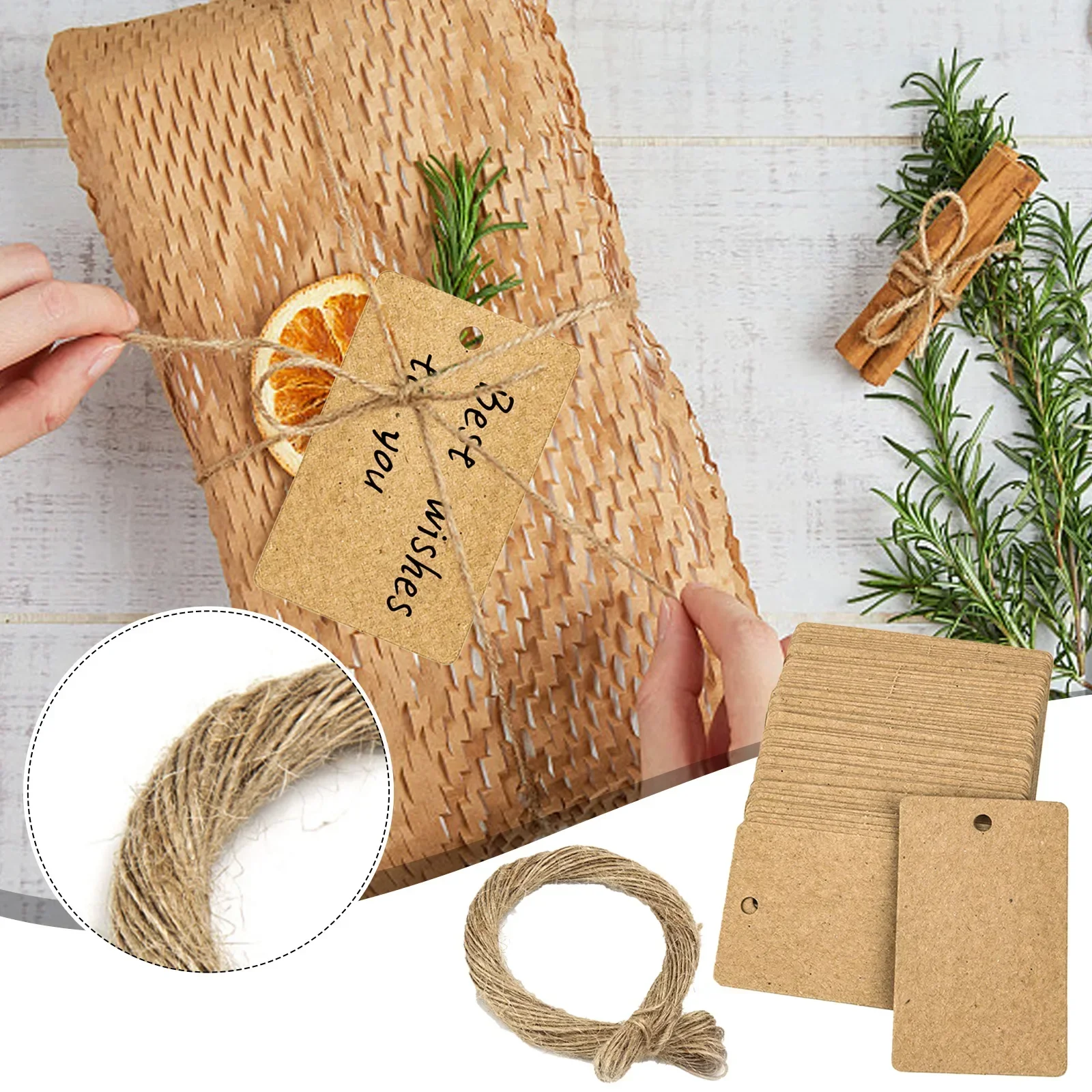 Kraft Paper Tags 100 PCS Kraft - Kraft Hang Tag 评论和价格
