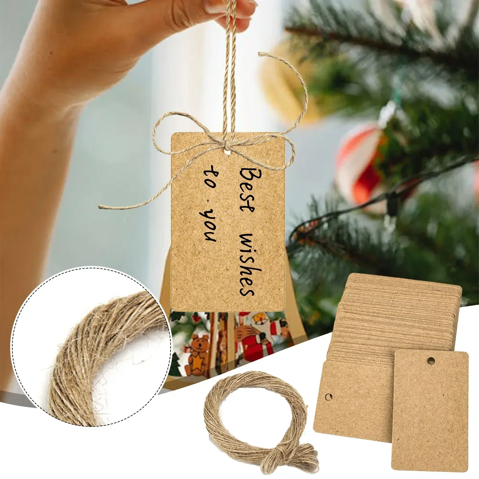 Kraft Paper Tags 100 PCS Kraft - Kraft Hang Tag 评论和价格