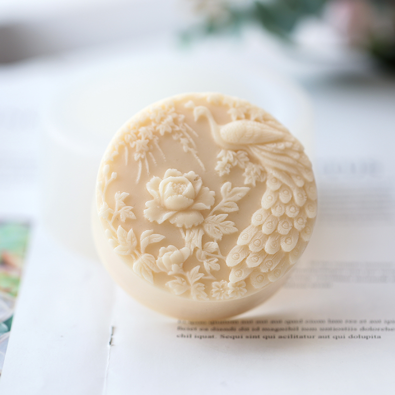 Peacock Flower Pattern Silicon - Candle Supplies Shop 评论和价格